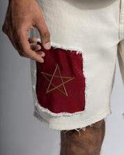 Royaume Ecru Denim Shorts Women