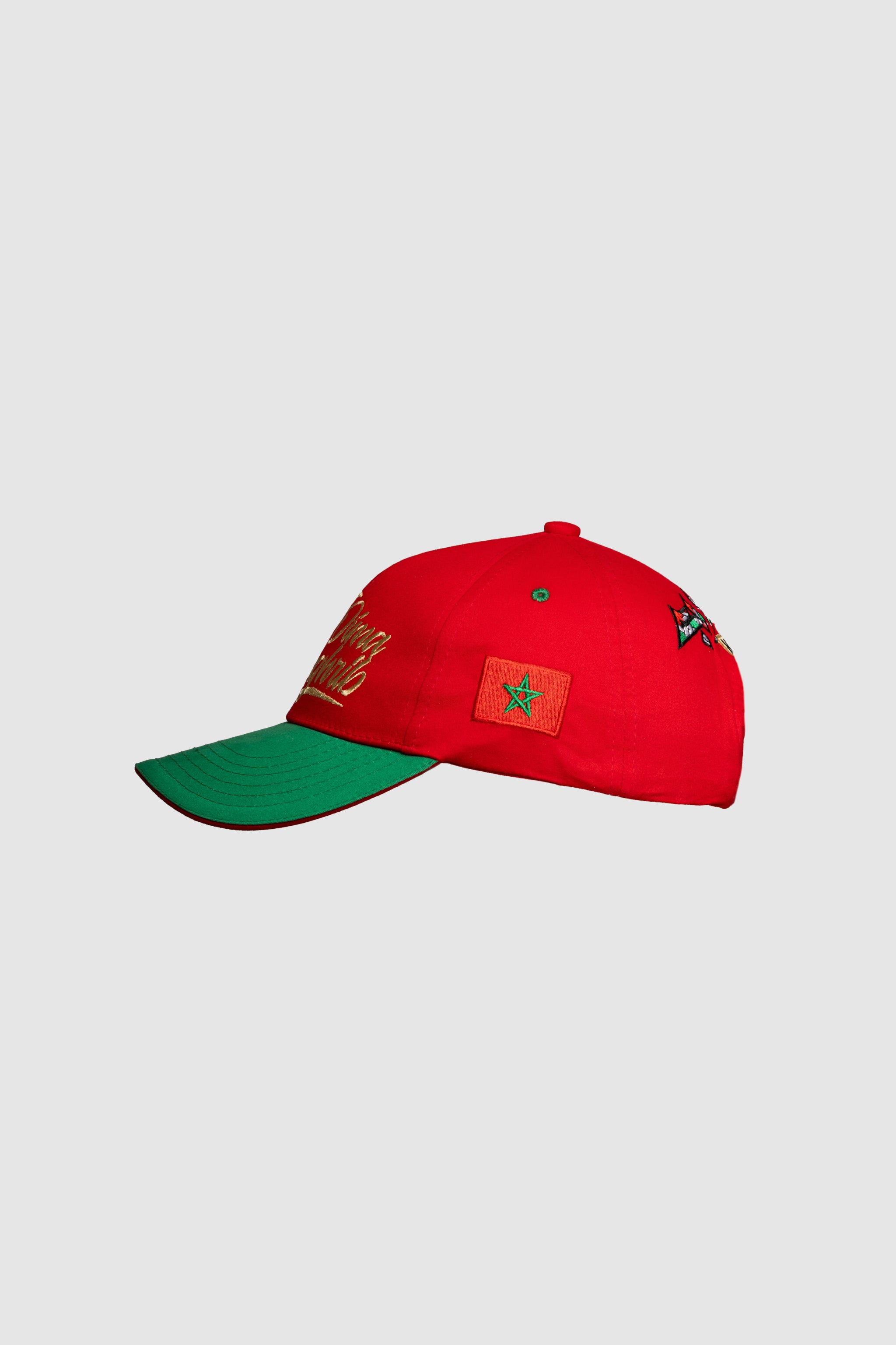 Red & Green Cap Dima Maghrib