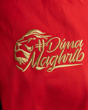 Red and Green Varsity Jacket Dima Maghrib