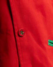 Red and Green Varsity Jacket Dima Maghrib
