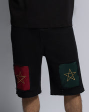 Royaume Black Denim Shorts Men